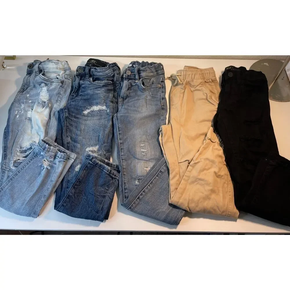 Boys Size 6 Clothing Lot 5 Pairs Jeans Pants Distressed Denim Jordan Craig
